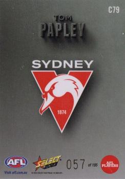 2023 Select AFL Footy Stars - Carbon #C79 Tom Papley Back